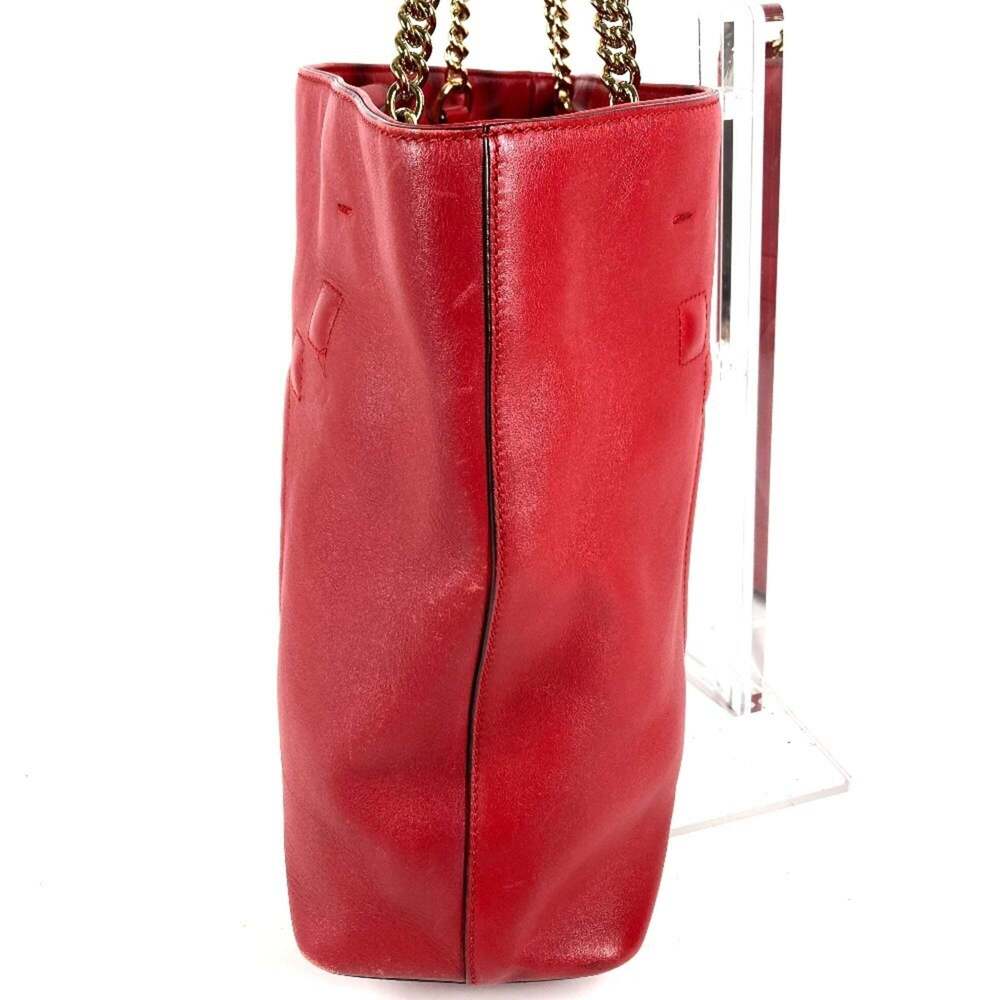 GUCCI Red Leather Shoulder Bag - Picture 4 of 15